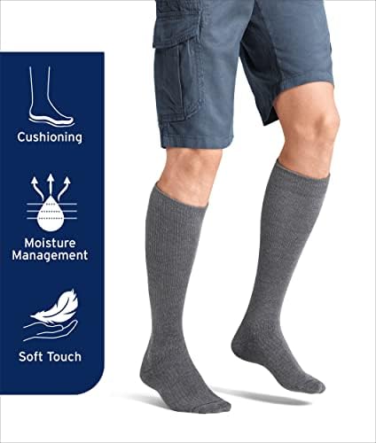 JOBST Activewear 20-30 mmHg Knee High Compression Socks, Large, Cool White