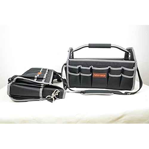16"Open Tool Tote Collapsible bag with Shoulder Strap Portable Waterproof Tool Organizer Made Oxford Cloth