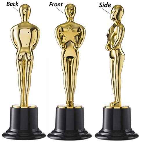 PREXTEX Golden Statues Trophy Award - Awards and Trophies for Party Celebrations, Award Ceremonies, and Appreciation Gifts - Ideal for Competitions, Rewards, and Party Favors for Kids & Adults