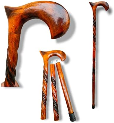Walking Stick Cane Men Canes Wooden Sticks Handcrafted Best Wood for Mens and Women Senior Fancy Fold able