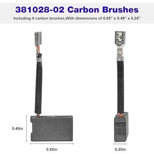 (2PCS) 381028-08 381028-02 Motor Carbon Brushes for DeWalt DW716EXPS DW717XPS DW708 DW712 DW716E DW716 DW718XPS Miter Saws Table Saws Circular Saw