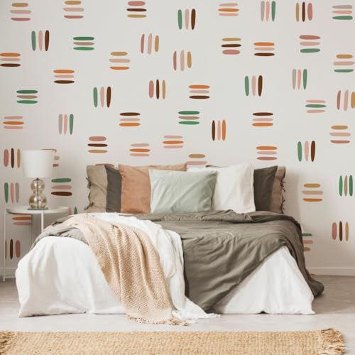 Runtoo Boho Line Wall Decals Modern Abstract Geometric Wall Art Stickers Window Clings for Living Room Bedroom Nursery Office Home Decor