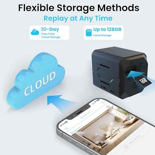 javiscam Mini Camera, 4K HD Nanny Cam for Home with Longer Battery Life, Motion Detection, App Control, Cloud & SD Storage, Wireless Camera for Pet/Baby/Nanny Surveillance