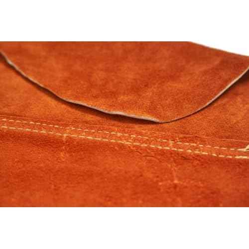 ANTAITHER Split Cowhide Leather Welding Cape Sleeve - Superior Heat & Flame Resistance for Heavy-Duty Protection