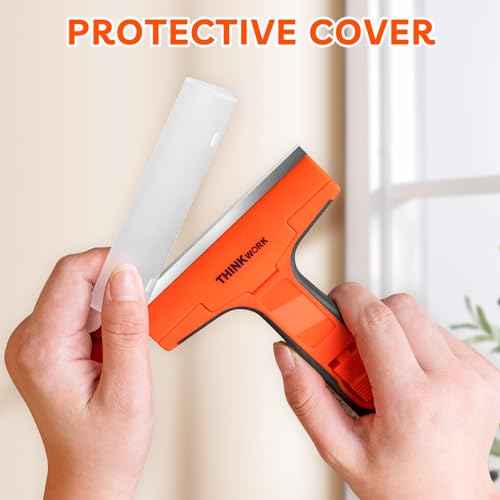Razor Blade Scraper, 2 Pack Razor Scraper with 40Pcs Razor Blades, Multi-Purpose Cleaning Scraper Tool for Removing Decals, Tint, Stickers, Labels, Caulk, Adhesive from Window, Oven, Stove Top