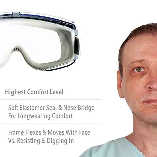 Uvex Honeywell Home Uvex Stealth Safety Goggles with Gray HydroShield Anti-Fog Lens, Gray Body & Neoprene Headband (S3961HS)