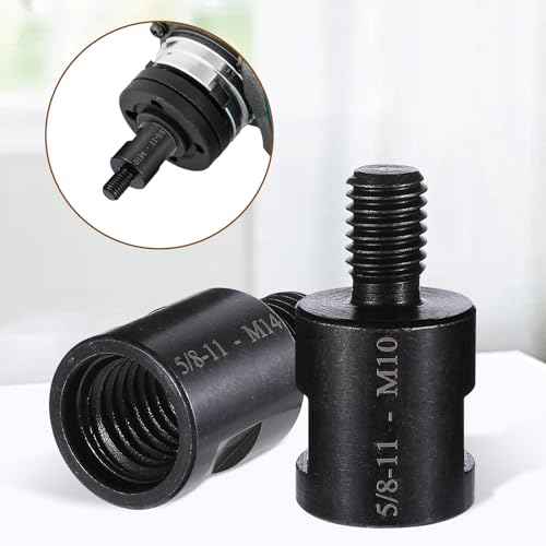 Angle Grinder Adapter, 2 Pcs Angle Grinder Attachment Converter 5/8"-11 Female to M10/M14 Male, Interface Connector Adapter for Angle Grinder Polisher Drill Bit Connecting Tool