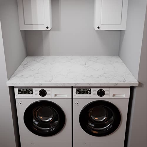 Decotalk Marble Contact Paper Marble Wallpaper Peel and Stick Marble Countertop Vinyl Wrap Waterproof Matte White Marbles Contact Paper for Kitchen Counter Removable Wallpaper Vinyl Marbles 12"x120"