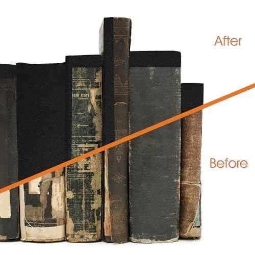 2Inch Wide Self-Adhesive Matte Book Binding Tape, 33 FT Black and White Cloth Tape for Repairing, Reinforcing, and Protecting Old & Antique Books (Black and White)