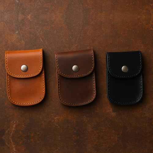 Leather Belt Holster for Men ? Full-Grain European Cowhide ? EDC Pouch for Tools, Lighter, Knife ? Rugged Handmade Sheath ? Fits Belts up to 2.5