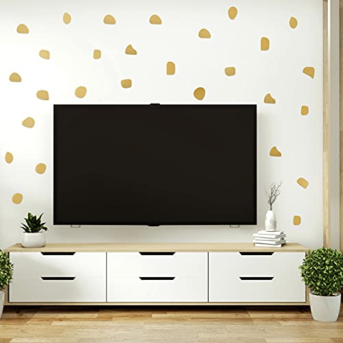 Outus 500 Pieces Irregular Polka Dots Boho Wall Decal Vinyl Nursery Wallpaper Sticker Wall Decor Peel and Stick Dot for Kids Baby Girl Bedroom Home Classroom Decoration(Gold)
