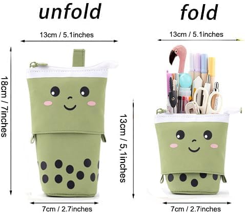 Telescopic Pencil Bag Pen Holder Pop Up Stationery Case, Stand-up Retractable Transformer Bag Standing Organizer, Great for Christmas Holiday New Year Office Bag