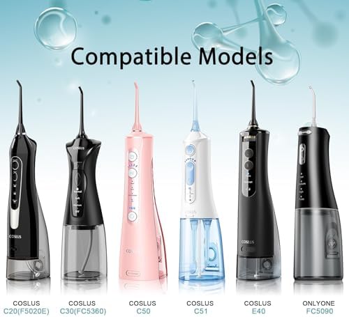Water Flosser Charger Replacement for COSLUS, Nicwell, Nicefeel, Hangsun, Aquasonic, MOSPRO, Oralfree, Tovendor, Initio, McNaval, Zerhunt and Cremax Oral Irrigator Water Flosser 4FT/120CM (White)