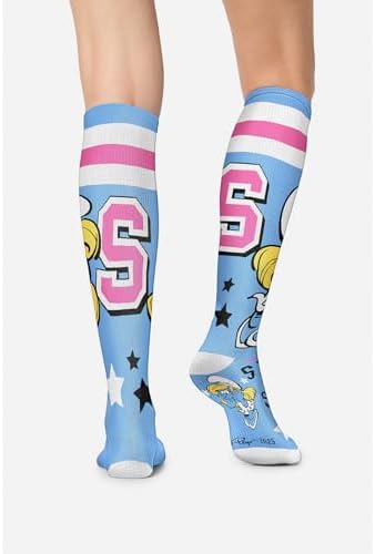Cherokee Women's 10-15mmHg Compression Socks – Fun Print Knee Highs with Light Support, Soft Feel - PRINTSUPPORT