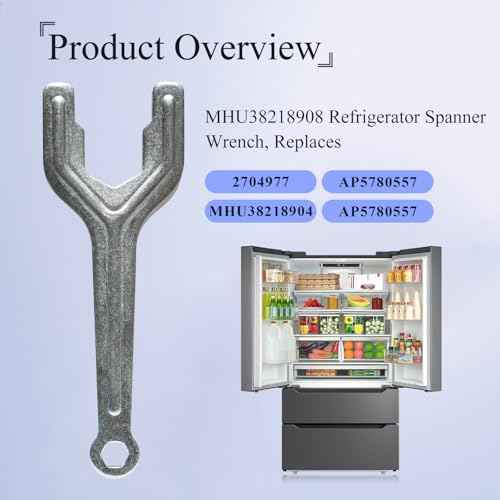 MHU38218908 Refrigerator Spanner Wrench, Fit for LG Kenmore Brand, Floor-Standing French Fridge Door Leveling Tool, Adjust Fridge Height of Door