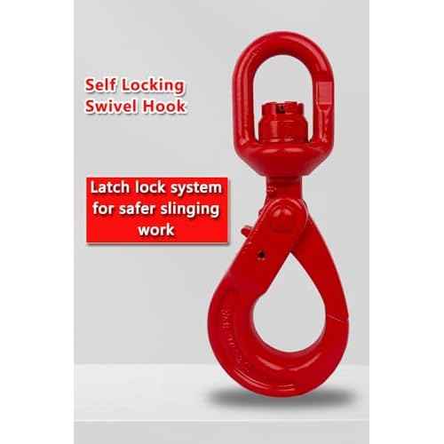 Swivel Self-Locking Hook 11684 lbs Heavy Duty Swivel Lifting Hook Swivel Lifting Hook Hoist Hook Sling Heavy Cargo ¡¼5.3ton¡½