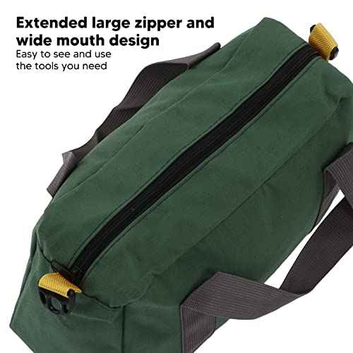 Wide Mouth Tool Bag, Tool Tote Bag Storage Handbag with Large Capacity, Waterproof, Ideal for Car Repair Carpentry(30cm/12in)