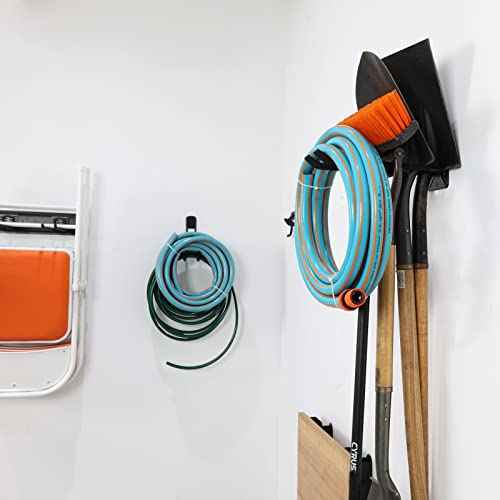 Wallmaster Wall Mount Garage Hooks, 2Pcs Heavy Duty Long Utility Storage Hooks for Hanging Tire, Chair, Ladder, Garden Tools, Strollers and More