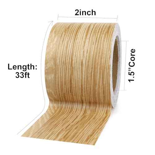 BOMEI PACK Wood Grain Repair Tape,Self Adhesive Repair Patch for Furniture, Floors, Cabinets, Windows, Doors, RV, Home Decor and DIY Projects (1, Coffee Oak, 2inch X 33ft)