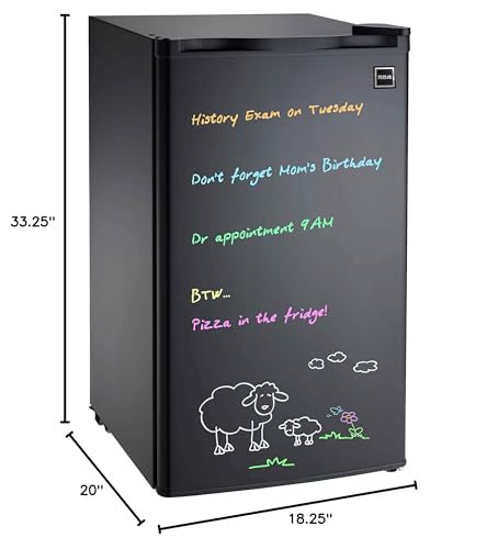 ARCTIC CHEF MINI FRIDGE, 3.2 cu. ft, Black Eraser BOARD