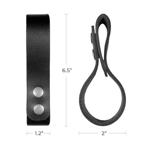 Hide & Drink, Whip Holster, Belt Loop Bullwhip Holder for Cowboy, Rustic Strap, Pastoral Tools, Thick Full Grain Leather, Handmade