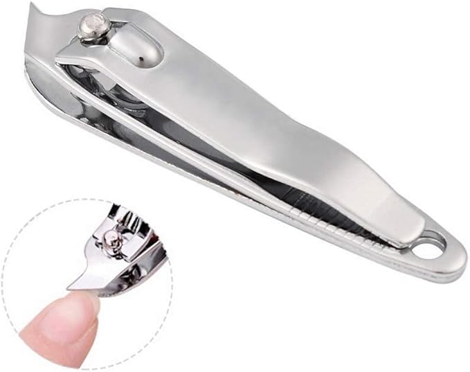 2 PCS Metal Slanted Edge Nail Cutting Clippers Pedicure Manicure Tool Slanted Tip Cuticle Nail Clipper Cutter Nail Clipper Cutter Pedicure Manicure Tool