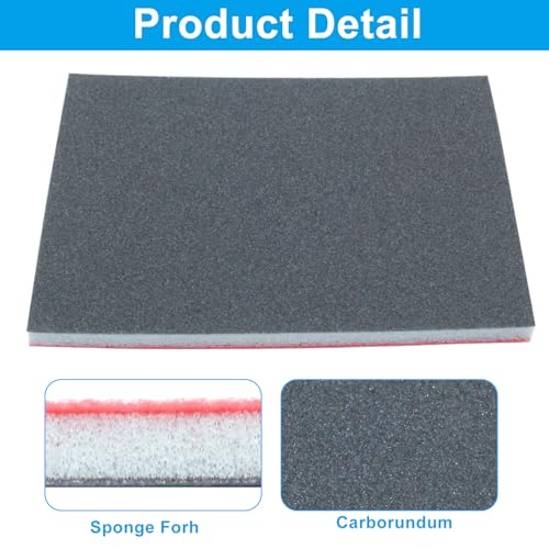 20Pcs 600 Grit Sanding Sponge, 4" x 3" Soft and Cozy Sponge Wet Dry Sandpaper, Ultra Fine Grit Sanding Sponge for Smooth Finishing