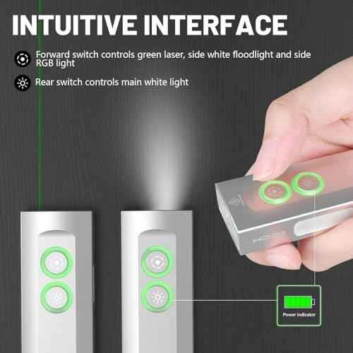 Wurkkos HD01 Flat EDC Flashlight with RGB Light and Green Light, 1200 Lumens Rechargeable EDC Flashlight, Triple Light Sources Pocket Lights, Magnetic Flashlight for Outdoors, Work, Emergency