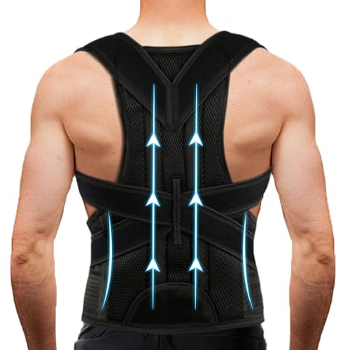 Back Brace Posture Corrector for Women Men -Adjustable and Breathable Support Scoliosis for Waist - Improve Back Posture for Body Correction and Lumbar Support S(24"-29")