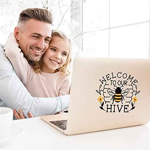 15 Pcs Bee Gnome Wall Decals Honey Bee Window Decor Clings Inspirational Quotes Window Stickers Honeybee Vinyl Gnome Wall Decals for Kitchen Office Fridge Decorations Party Supplies