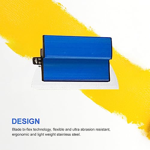 Drywall Skimming Blade, Stainless Steel Blade, Durable High Grade Skimming Drywall Smoothing Spatula Plastering Painting Finishing Trowel Wall Plastering Tools for Wall-Board(Blue,SIZE:25cm)