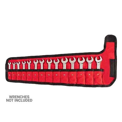 TEKTON 14-Tool Stubby Combination Wrench Pouch (6-19 mm) | OTP21206 | Made in USA