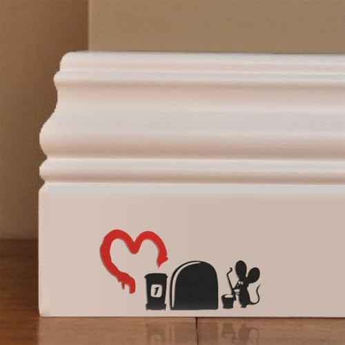 9pcs Mixed Pack Cute Mouse Hole Wall Stickers Playing Nursery Room Wall Corner Decoration DIY Home Decal Animal 3D Mural Art