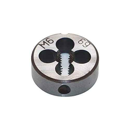 HSS 6mm X 1 Metric Right Hand Round Die, Machine Thread Die M6 X 1mm Pitch for Mold Machining, Alloy Steel, It Can Process Steel, Cast Iron, Copper And Aluminum.