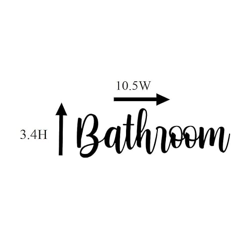 Thistle Brook Cottage Bathroom Door Decal Vinyl Wall Lettering Sticker Transfer Farmhouse Style 102