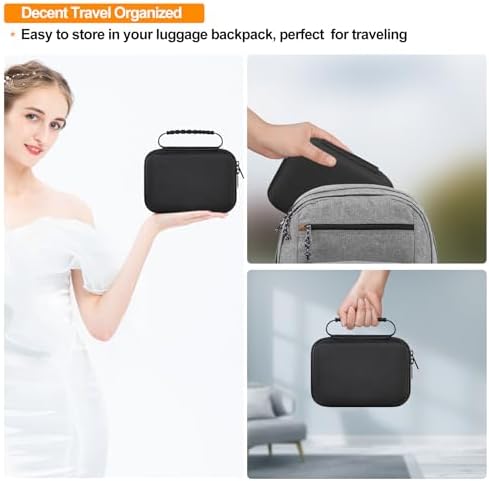 Elonbo Carrying Case for iHealth Track Smart Upper Arm Blood Pressure Monitor, Wireless Bluetooth Blood Pressure Monitor Travel Protective Bag Storage Holder, Mesh Pocket fits Range Cuff, Black
