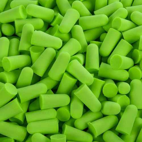 Moldex Pura-Fit Foam Earplugs ? Soft, Comfortable, Corded, Disposable Ear Plugs, NRR 33dB Noise Reduction for Hearing Protection, Bright Green, Made in USA, 100 Pairs, 6900