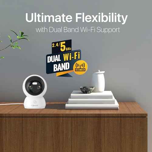 Dual Lens 2.4/5GHz WiFi Security Camera, 360¡Æ PTZ 2K Indoor Nanny Cams with Phone App, 2-Way Audio, Motion Tracking, Night Vision, for Pet/Dog/Baby Monitor/Elder/Home Security, Local Storage