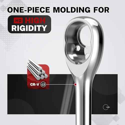 TOMMARS 1/4 inch Drive Ratchet, 72-Tooth Quick-Release Socket Ratchet Wrench Handle Reversible