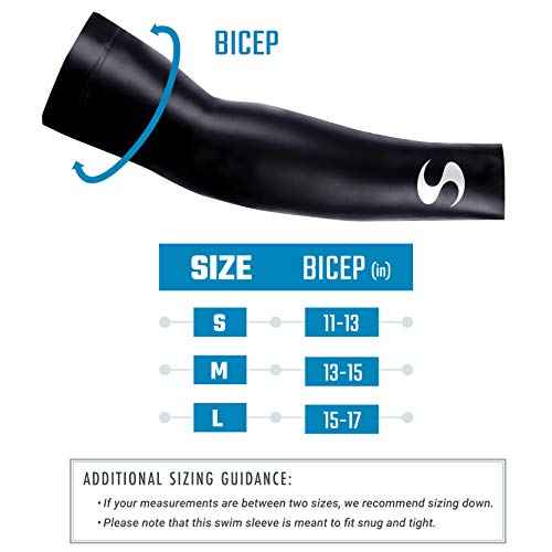 Synergy Neoprene Swim Sleeves - Adult, Sporty, Black, Women-Adults, Swimmers, Triathletes
