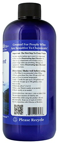 The Natural Hot Tub Company Water Treatment & Conditioner (16oz) – Natural Enzyme Spa Clarifier Softens Skin, Stabilizes pH & Keeps Water Clear for 3 Months – Eco Friendly Solution