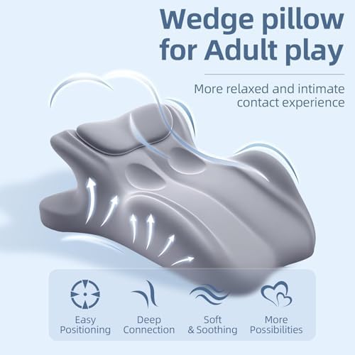 27 Degree Couples Pillow for Couples Sweet Spot Intimacy Pillows, Maintains Perfect 28 Angle Every Time, Firm Foam that Won?t Shift, Waterproof & Washable Cover (Black)