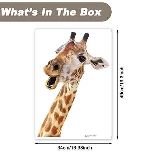 Giraffe Wall Decal Peel and Stick Funny Giraffe Face Stickers Gift for Friends Kids Room Wall Window Decor Fridge Closet Sticker