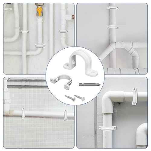 20 Set PVC conduit pipe strap clamps ¥Õ32 MM - SCH 1 IN,Two Hole plastic pipe clips