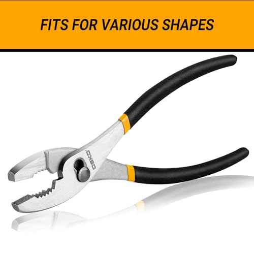 DEKOPRO 10 inch Slip Joint Pliers, Plier with Rubber Grip Handle, High Carbon Steel Plier Tools - Rust Resistant Finish