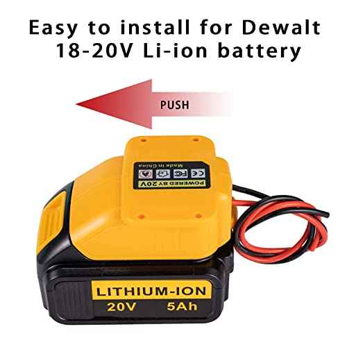 for Power Battery Adapter Wheel for Dewalt 18v-20V Battery Connector for DIY Ride On Truck, RC Toys,Robot