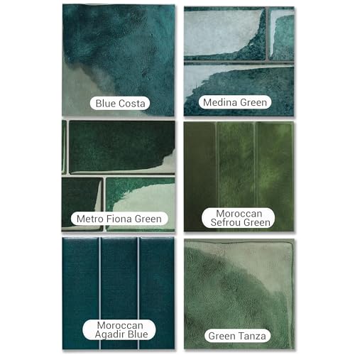 SMART TILES Sample Kit Metro Green Blue Fiona