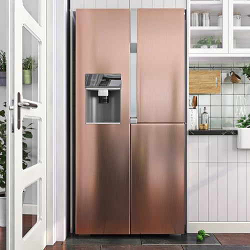 Livelynine Pink Rose Gold Contact Paper Peel and Stick Metallic Wallpaper for Bathroom Bedroom Classroom Desk Wrap Stainless Steel Countertop Cover Refrigerator Vinyl Kitchen Fridge Covers 15.8x78.8
