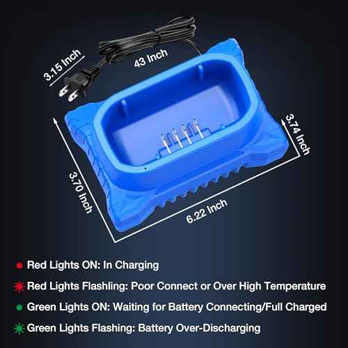 Charger Replacement for Kobalt 40-Volt Lithium Ion Power Equipment Battery Rapid Quick Charger, Compact Cordless Power Equipment Battery Charger