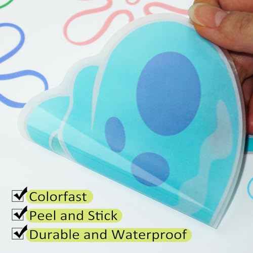 117 PCS Jellyfish Bubbles Wall Stickers Under The Sea Birthday Party Decorations Ocean Wall Decals Summer Party Supplies Wall Decor for Bathroom Nursery Bedroom Home School Car